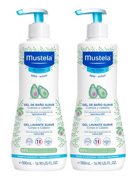 MUSTELA Pack Duplo Gel de Baño Suave 2 x 500 ml