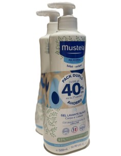 MUSTELA Pack Duplo Gel de Baño Suave 2 x 500 ml 2