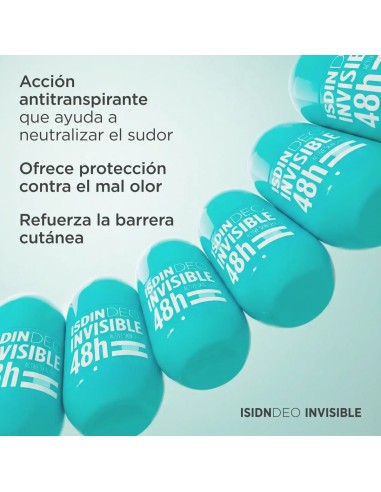 ISDIN Desodorante Invisible 48h Roll-on 50 ml