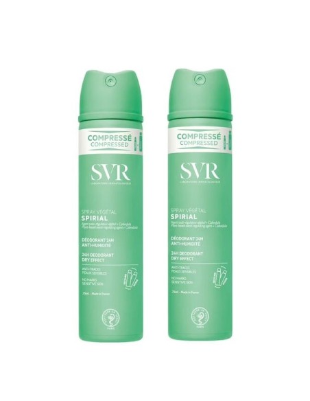 SVR SPIRIAL Pack Duplo Desodorante Vegetal Spray 75 ml + 75 ml