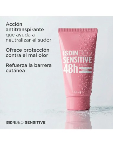 ISDIN Desodorante Sensitive 48h Crema 50 ml