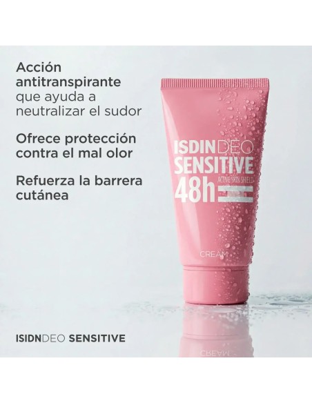 ISDIN Desodorante Sensitive 48h Crema 50 ml