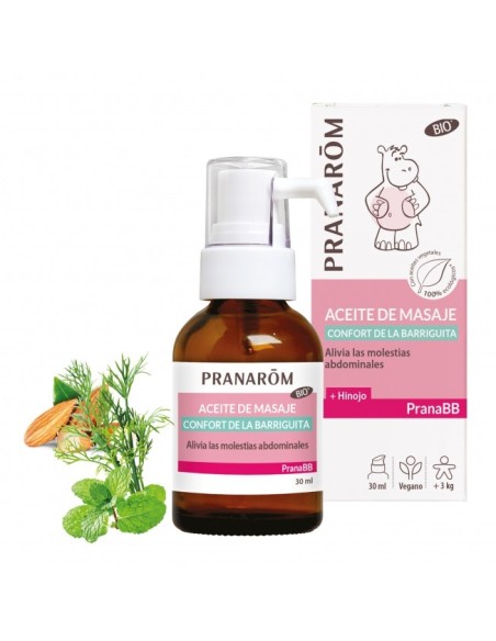 PRANARÔM PranaBB aceite de masaje confort de la barriguita BIO 30 ml