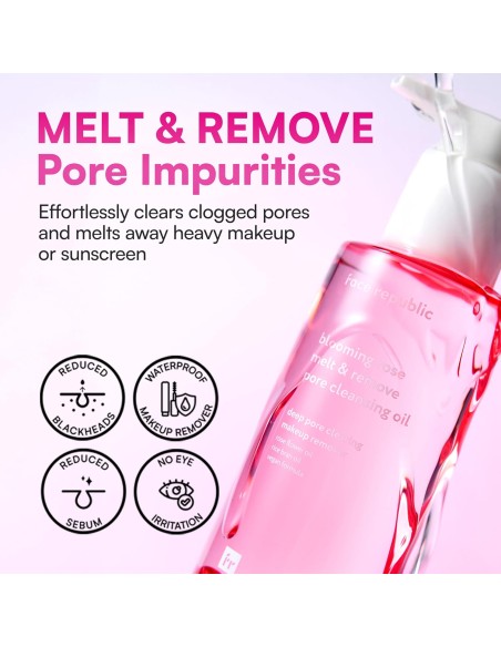 FACE REPUBLIC Blooming Rose Melt & Remove Pore Cleansing Oil 150 ml