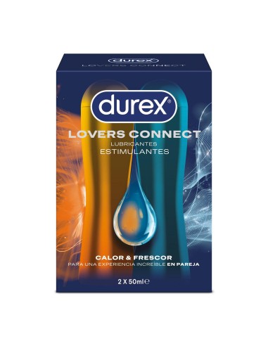 DUREX Lovers Connect Lubricantes Estimulantes Calor y Frescor 2 x 50 ml