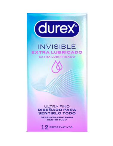 DUREX INVISIBLE Extra Lubricado Preservativos 12 unidades