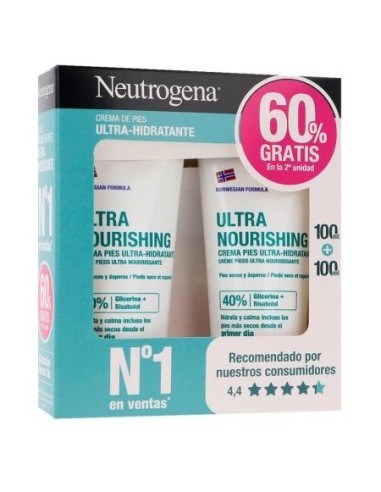 NEUTROGENA Pack Duplo Crema de Pies Nutritiva Ultra Nourishing 2 x 100 ml
