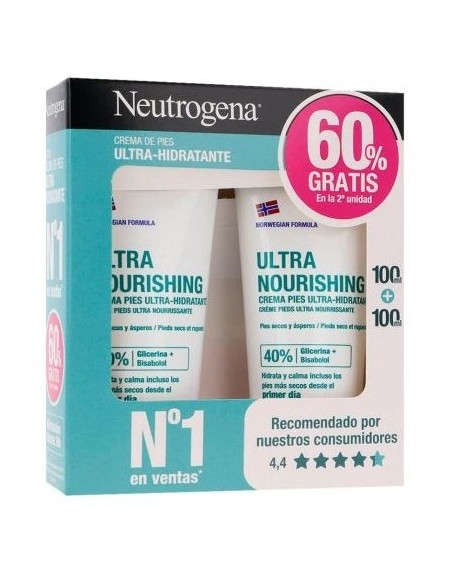 NEUTROGENA Pack Duplo Crema de Pies Nutritiva Ultra Nourishing 2 x 100 ml