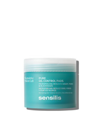 SENSILIS Pure Oil-Control Micropeeling Pads - Parches Exfoliantes y Seborreguladores