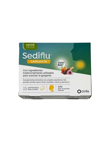 SANTÉ VERTE Sediflu Garganta 15 pastillas para chupar