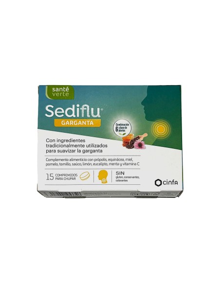 SANTÉ VERTE Sediflu Garganta 15 pastillas para chupar