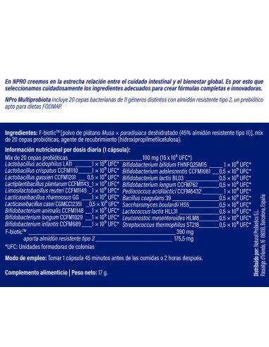 NPRO Multiprobiota 30 cápsulas