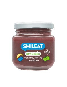 SMILEAT Tarrito Manzana y Plátano y Arándano130 g ECO