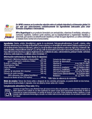 NPRO Regenhepat 120 cápsulas