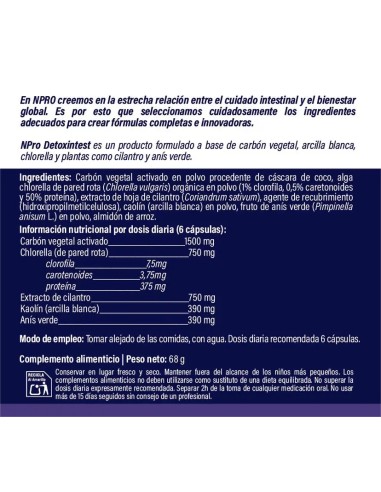 NPRO Detoxintest 90 cápsulas