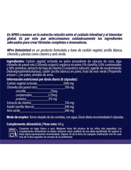 NPRO Detoxintest 90 cápsulas