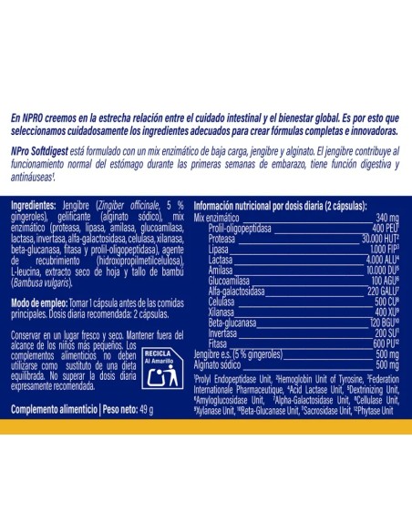 NPRO Softdigest 60 cápsulas