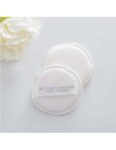 Vera & the Birds discos blancos desmaquillantes de algodón reutilizables 2 unidades