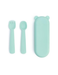 WE MIGHT BE TINY Feedie Tenedor y Cuchara Mint
