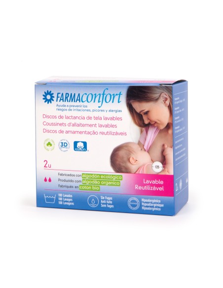 FARMAcofort  discos de lactancia de tela lavable
