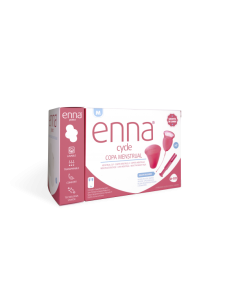 ENNA cycle copa menstrual con aplicador y recipiente + salvaslip ecológico de regalo