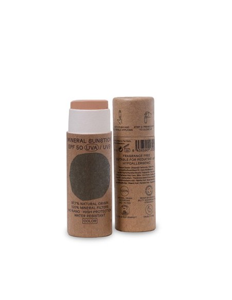 NUURA stick solar facial SPF50 mineral con color 18 ml