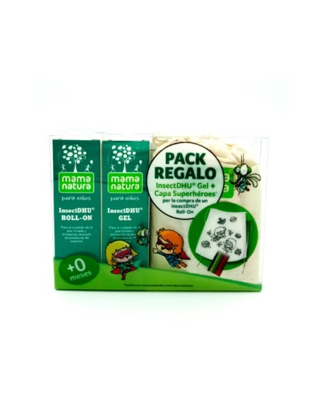 Mm NATURA InsectDHU Roll-On 10 g + InsectDHU Gel 20 g + Capa de Superhéroes