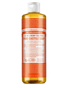 DR. BRONNER'S PURE-CASTILE SOAP 18-in-1 Jabón de Castilla Líquido de Árbol del Té 475 ml