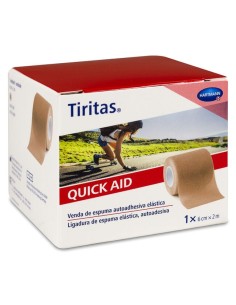 HARTMANN Tiritas Quick Aid venda de espuma autoadhesiva elástica marron 1 m