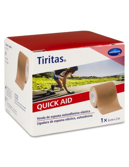 HARTMANN Tiritas Quick Aid venda de espuma autoadhesiva elástica marron 1 m