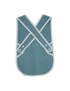 FABELAB babero cruzado azul de algodón orgánico 2
