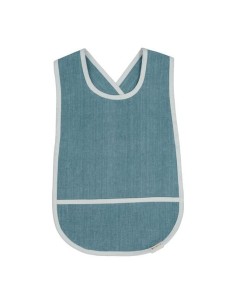 FABELAB babero cruzado azul de algodón orgánico