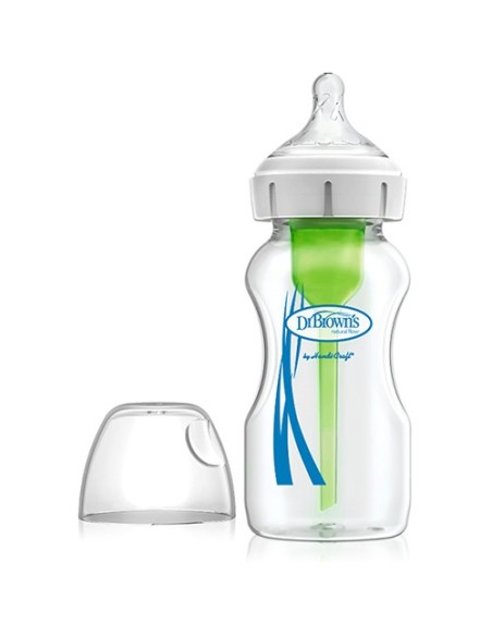 Dr Bronw's Option+ biberon boca ancha silicona redon +3 m 270 ml