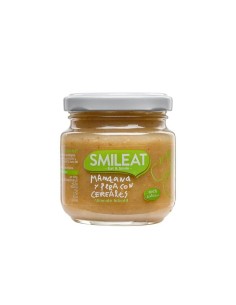 SMILEAT Tarrito manzana y pera con cereales ecológico 130g