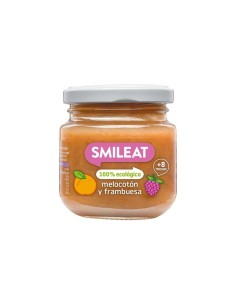 SMILEAT Tarrito Melocotón y Frambuesa 130g ECO