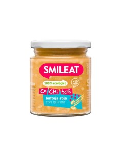 SMILEAT Tarrito Cachitos Lenteja Roja con Quinoa 230 g ECO