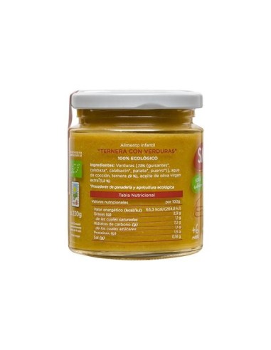 SMILEAT Tarrito Ternera con Verduras 230 g ECO