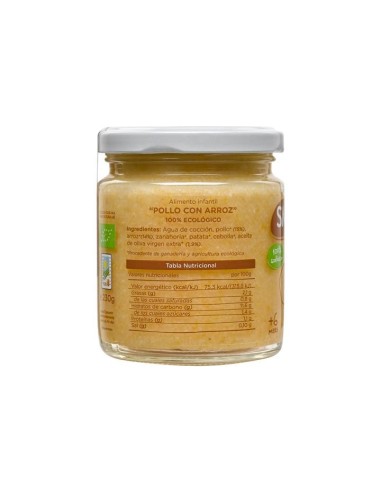 SMILEAT Tarrito Pollo con Arroz 100% 230 g ECO