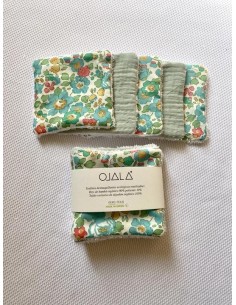 OJALA Liberty Toallitas desmaquillantes ecológicas reutilizables flores mod. 3