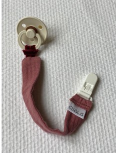 OJALA Chupetero gasa orgánico cereza