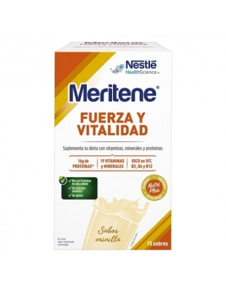 MERITENE Fuerza y Vitalidad Batido Vainilla 15 sobres