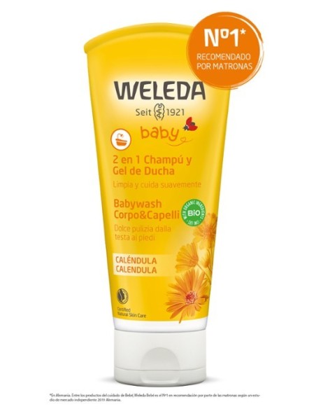 WELEDA Baby Caléndula 2 en 1 Champú y Gel de Ducha 200 ml