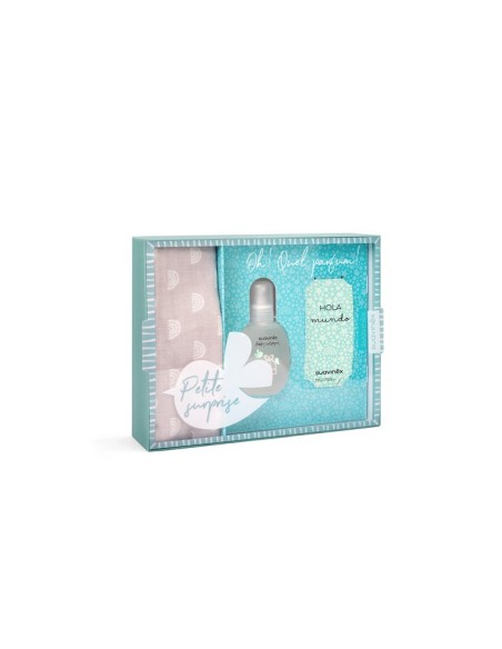 SUAVINEX OH! QUEL PARFUM! Cofre regalo colonia, tarjeta y muselina.