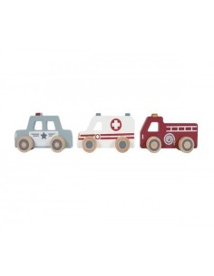 LITTLE DUTCH coches de emergencias 3 unidades