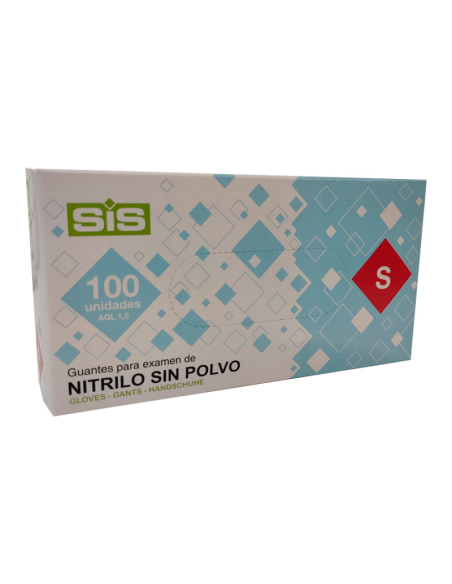 Guantes de Nitrilo Azul Sin Polvo 100 unidades