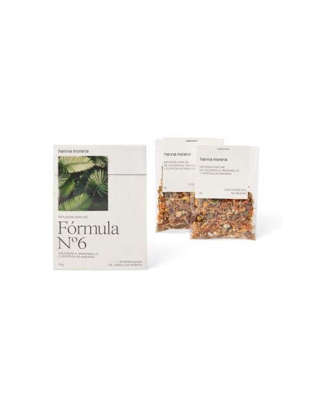 HENNA MORENA Fórmula Nº6 Infusión Capilar Caléndula, Manzanilla y Corteza de Naranja 16 g