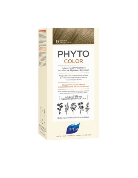 PHYTO COLOR Coloración Permanente 9 Rubio Muy Claro