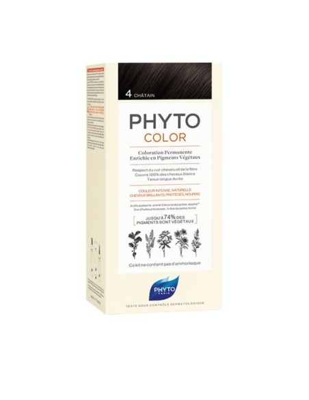 PHYTO COLOR Coloración Permanente 4 Castaño