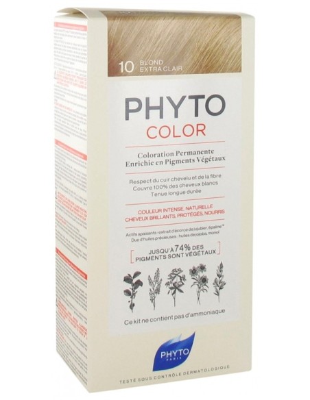 PHYTO COLOR Coloración Permanente 10 Rubio Extra Claro