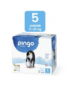 PINGO Pañales Ecológicos Talla 5 Junior 72 unidades